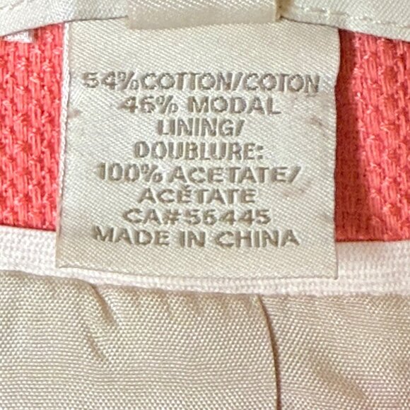 J. Crew Cropped Coral Blazer Lined - Fringe Trim - Size 10 - Picture 8 of 9